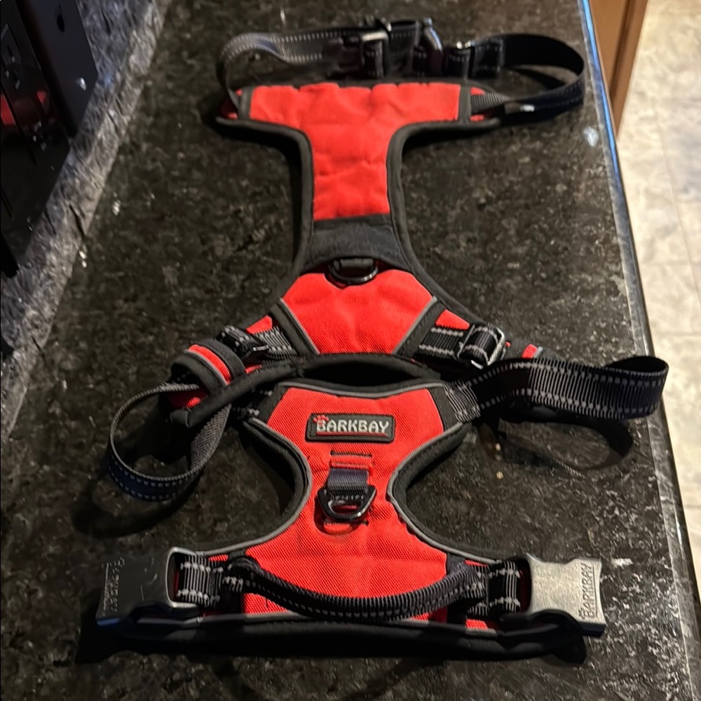 BARKBAY Red and Black Dog Harness